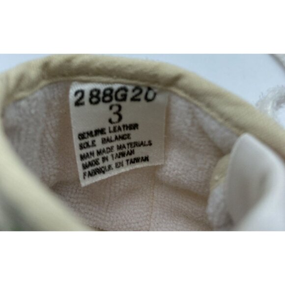 Vintage OshKosh B’Gosh Infant Baby Girls Shoes 1990’s Size 3 Cream Multicolour - Picture 9 of 12